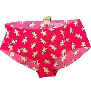 Victoria Secret Pink Gingerbread Women's No‎ Show Hipster Panties Size XL